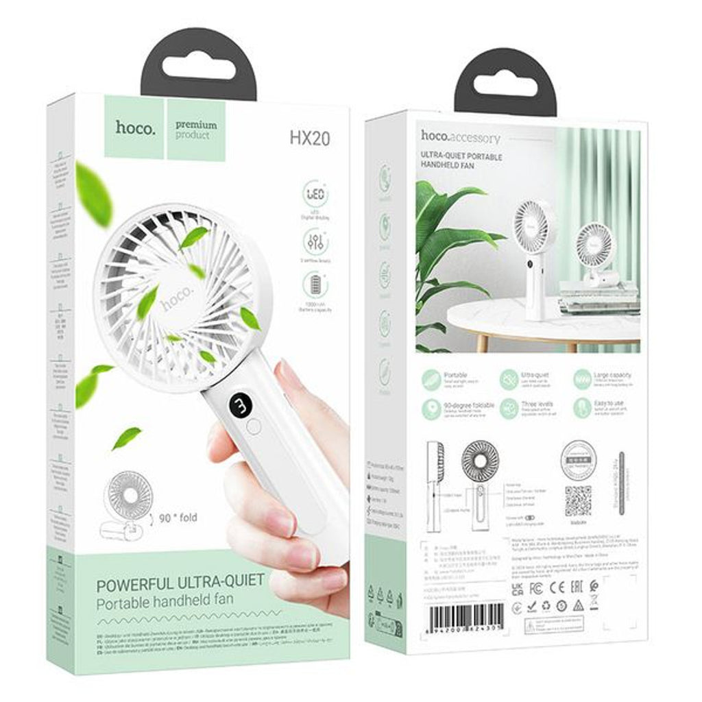 Ventilador Portatil Recargable Plegable 3 velocidades HOCO HX20