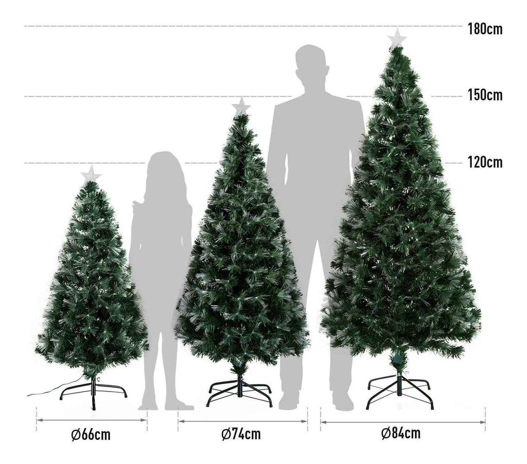 Arbol De Navidad Led Fibra Optica 1.80mt Adornos Goforit