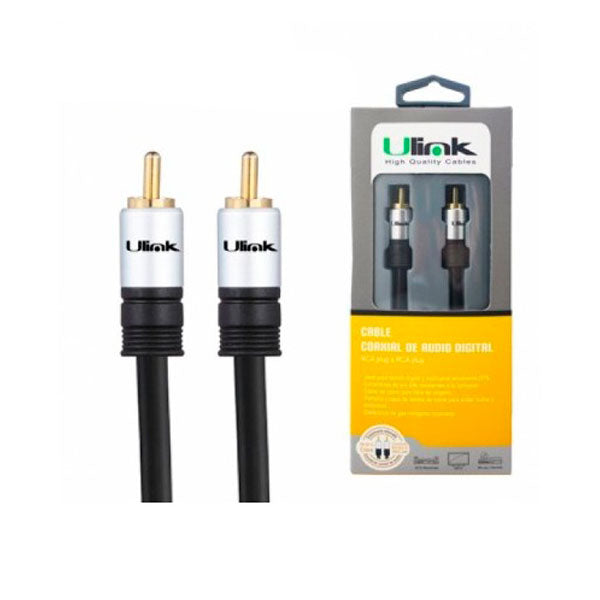 Cable Coaxial RCA Audio Digital HIFI Unitek 1.8MT