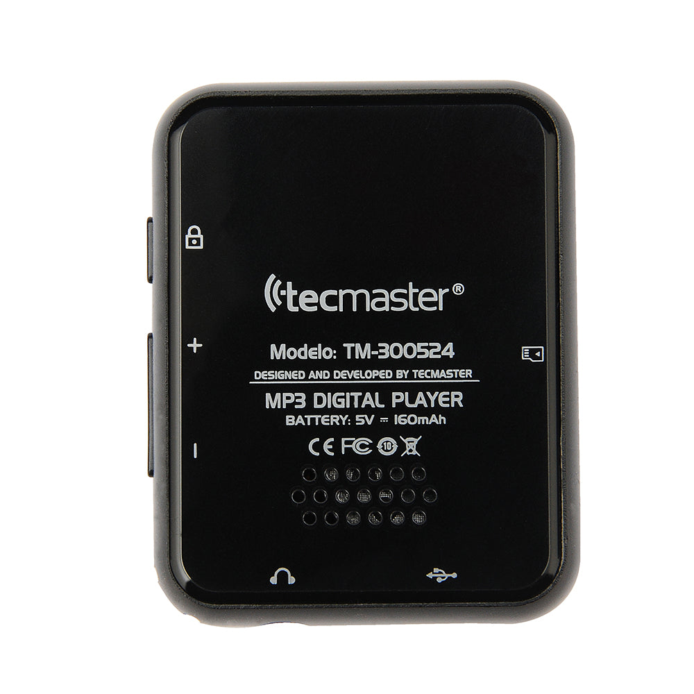 MP3 Tecmaster 16GB Bluetooth con Audífonos Jack 3.5 TM-300524