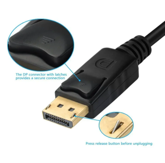 Adaptador Display Port a HDMI VGA DVI Goforit Negro