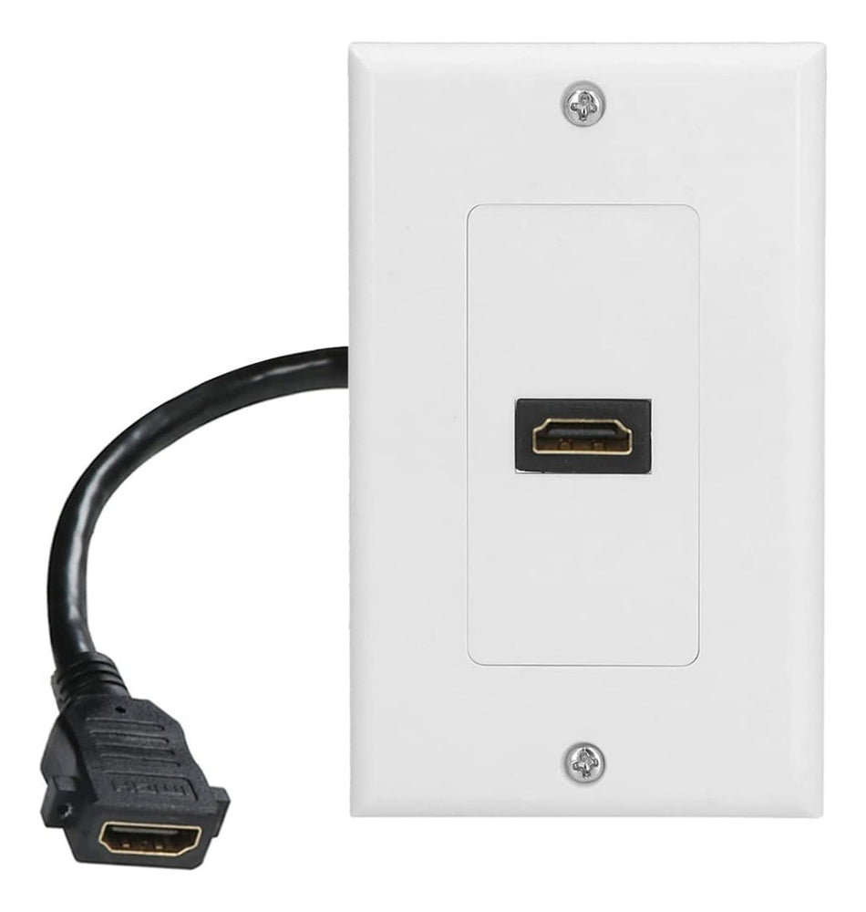 Adaptador Pared Embutido HDMI 4K Con Cable Interno