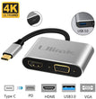 Adaptador USB-C a VGA HDMI USB UL-ADC404V ULINK