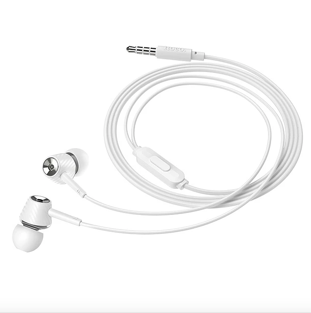 Audifonos Cableados Hoco M70 Fibra Blanco