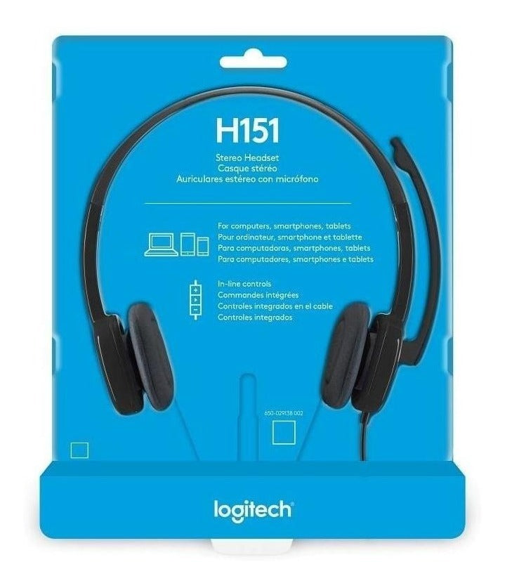 Audifono Stereo con Microfono Giratorio Logitech H151