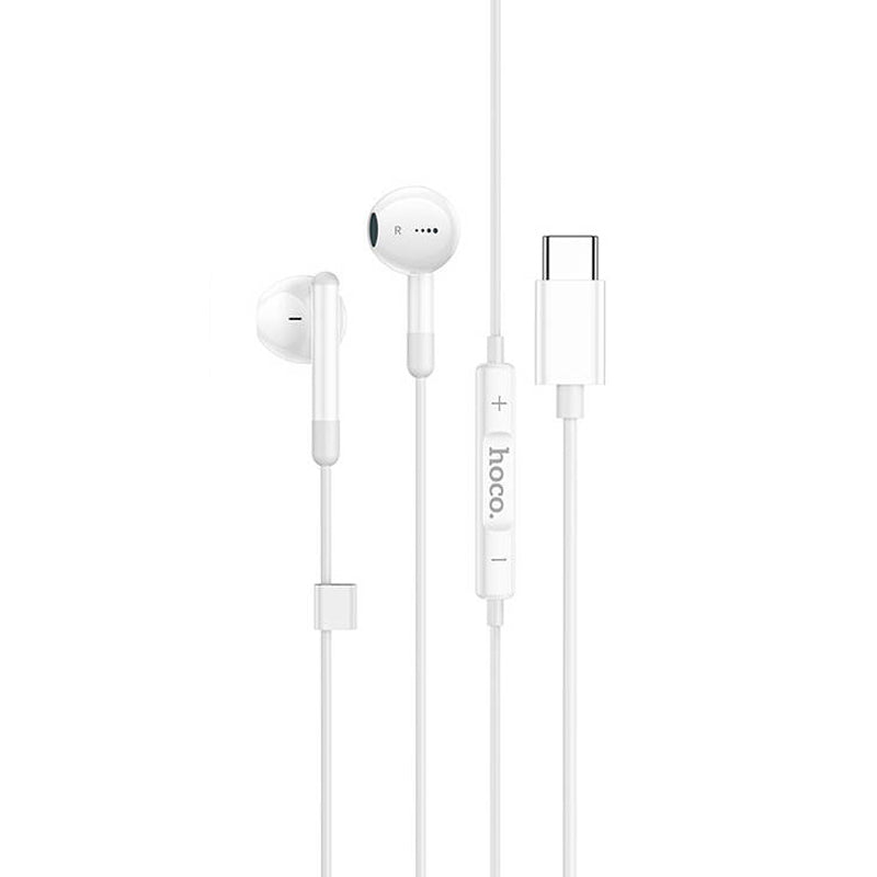 Audifonos Cableados Hoco M93 Joy In Ear Tipo C Blanco