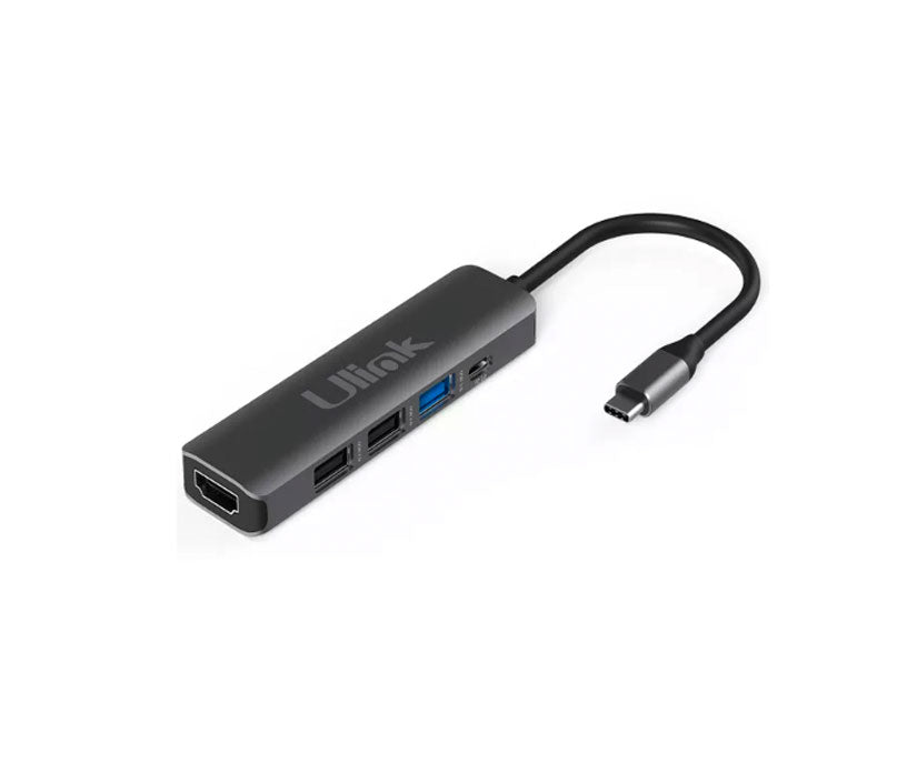 Adaptador HUB USB Tipo C 5 en 1 USB HDMI PD Ulink UL-ADC502