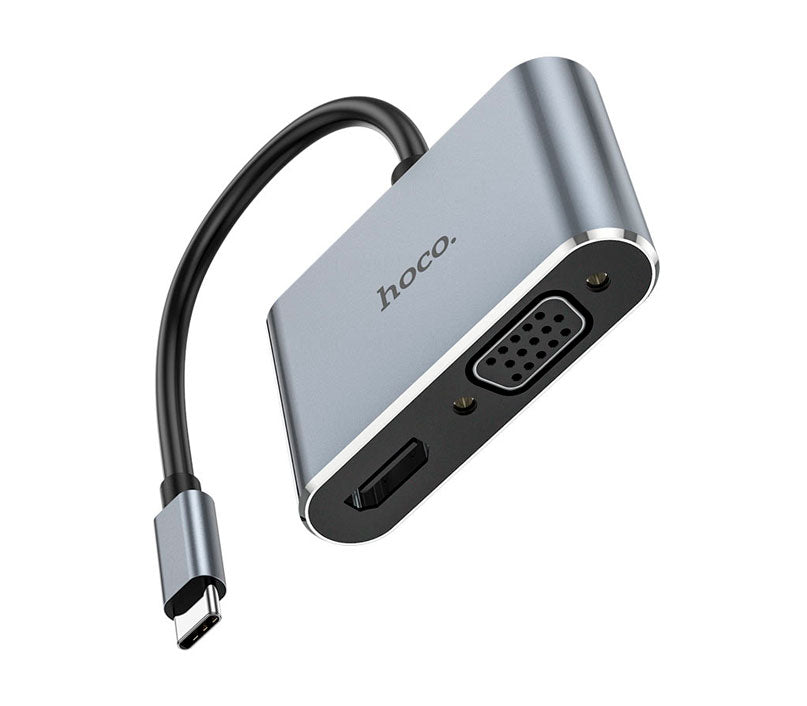 Adaptador USB-C a HDMI VGA USB 3.0 Para Notebook Macbook HOCO