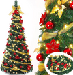 Árbol de Navidad Plegable 1.8 Metros con Decoración y Luces LED