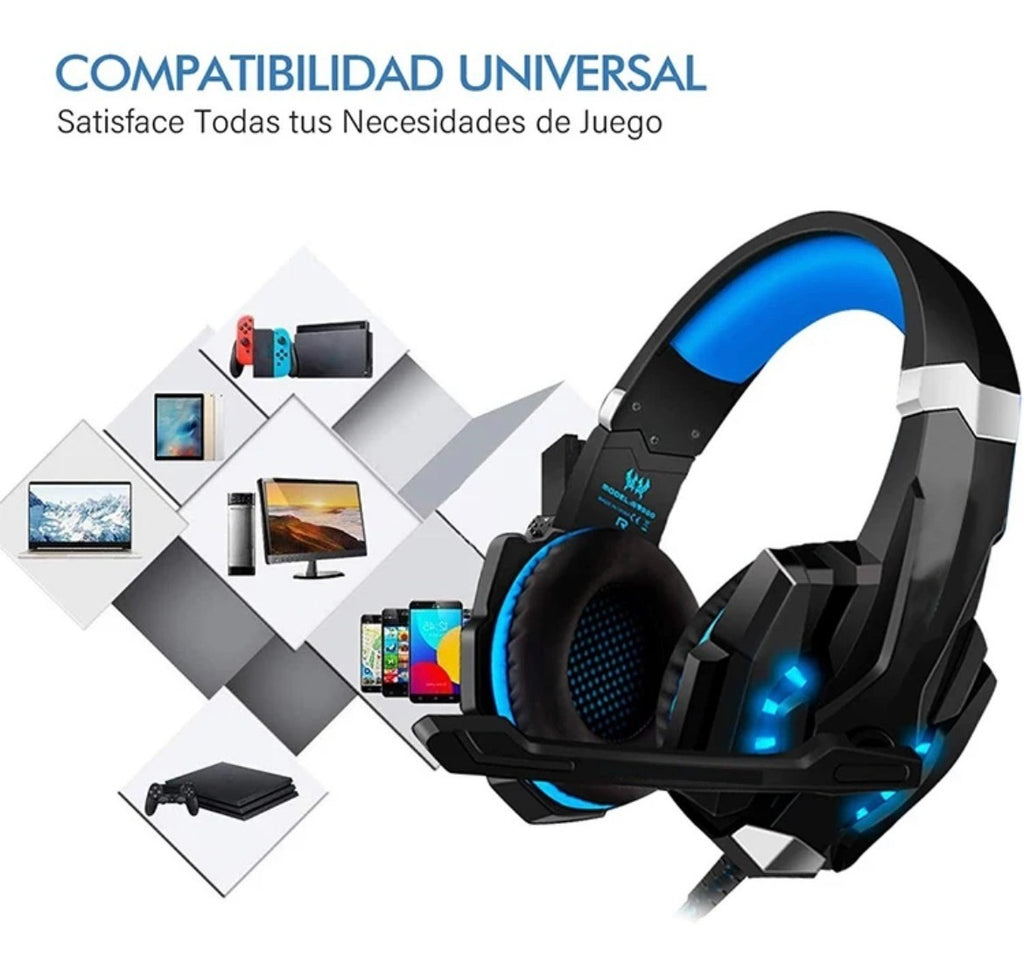 Audifonos Gamer Soyto SY830 Notebooks PS4 PC XBOX Blue LED