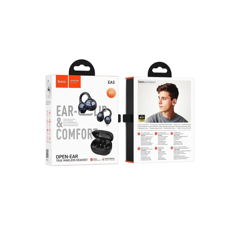 Audífonos TWS Hoco EA5 Duke Clip-On Bluetooth 5.4