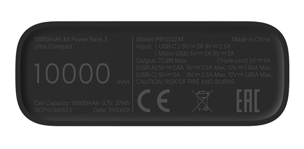 Bateria Ext. Powerbank 10000Mah Ultra Compacta Xiaomi Redmi