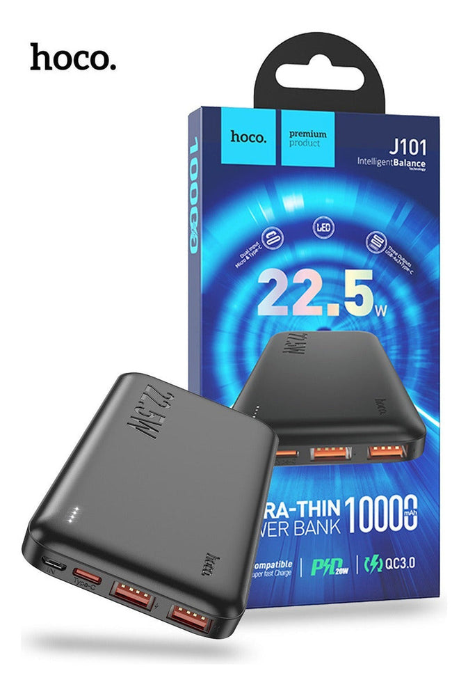 Bateria Ext. Powerbank 10000Mah 22.5W Ultra Delgada Hoco J101