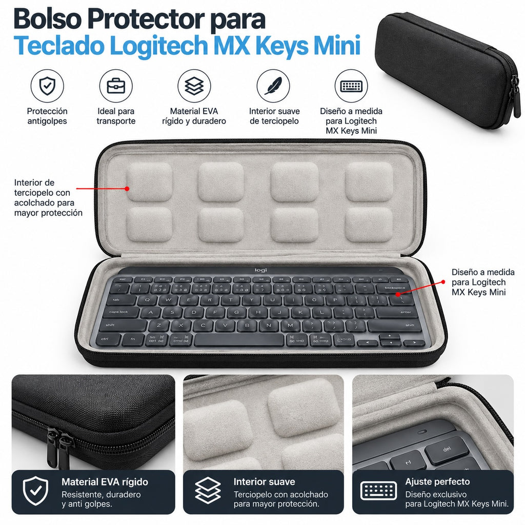 Bolso Protector para Teclado Logitech MX Keys Mini