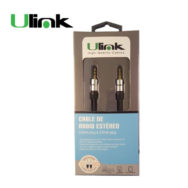 Cable Auxiliar Audio 3.5 Jack 1.8MT Alta Fidelidad Ulink