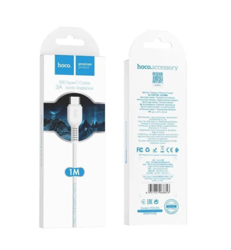 Cable Carga USB Android HOCO X20 1MT Blanco