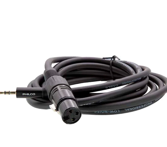 Cable Para Microfono Jack 35mm Canon XLR 25MT Philco