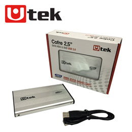 Cofre Externo Disco Duro 2.5 USB 3.0 Aluminio Utek