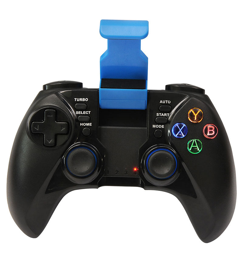 Control Joystick Gamepad Bluetooth Celular Iluminado Android PC Azul