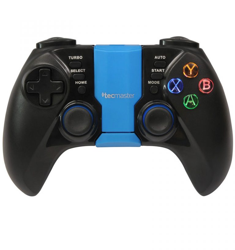 Control Joystick Gamepad Bluetooth Celular Iluminado Android PC Azul