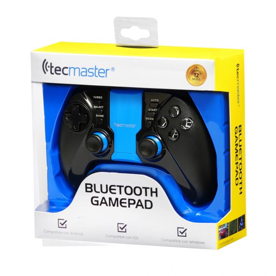 Control Joystick Gamepad Bluetooth Celular Iluminado Android PC Azul