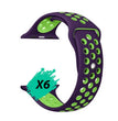 Correa Para Applewatch Deportiva Morado Verde 42/44/45/49mm