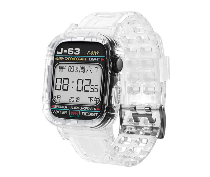 Correa Para Applewatch Silicona 42/44mm Vintage C Transparente