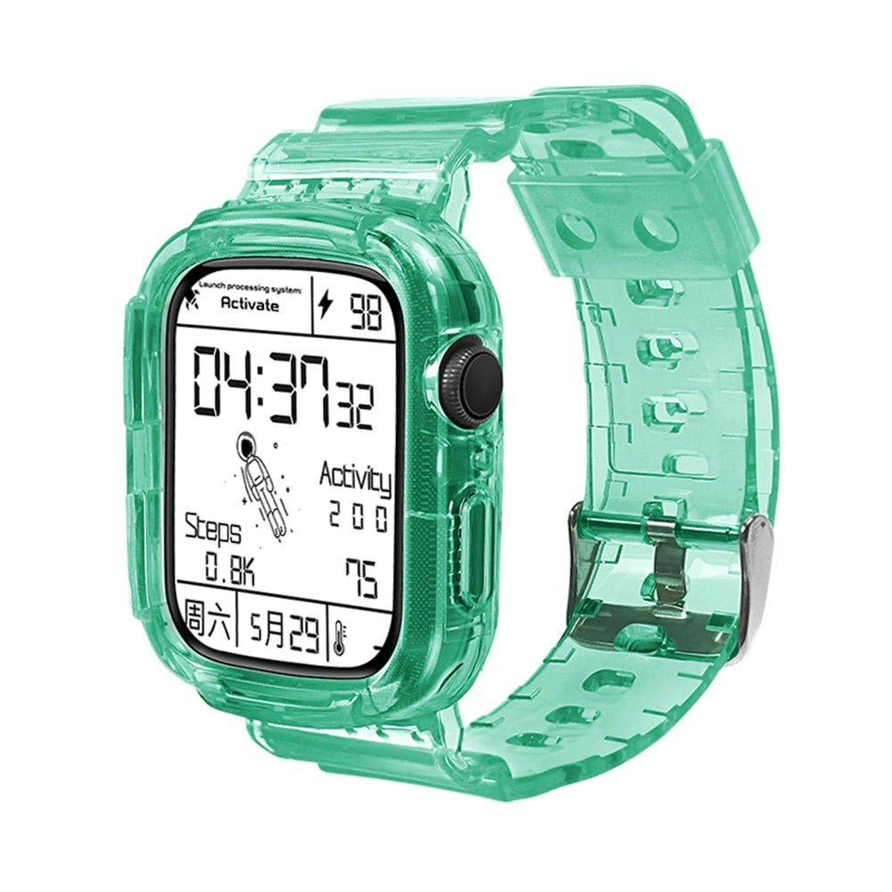 Correa Para Applewatch Silicona 38/40/41mm Vintage C Verde