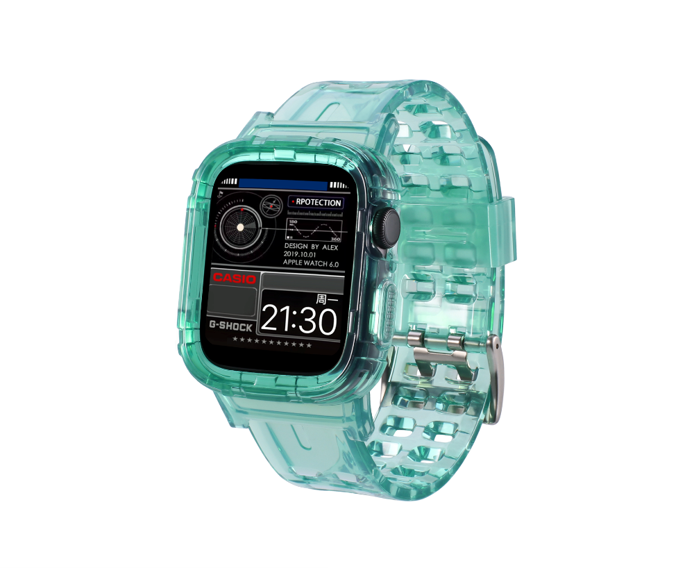 Correa Para Applewatch Silicona 38/40/41mm Vintage C Verde