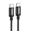 Cable Hoco X89 Tipo C a Tipo C 60W 2 Metros Negro
