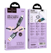 Cable USB-C Hoco U148 100W Notebook Carga Rápida Negro