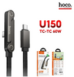 Cable USB-C Hoco U150 60W con Soporte Celular Negro