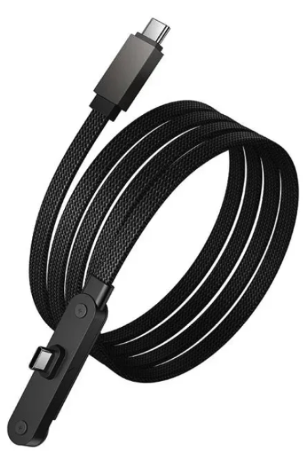 Cable USB-C Hoco U150 60W con Soporte Celular Negro