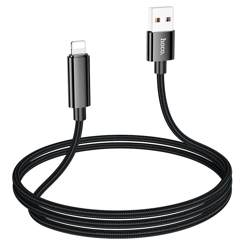 Cable USB a Lightning 1.2MT Para Apple Hoco U125 Negro | FactoryTech