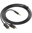 Cable de Audio HOCO UPA28 AUX RCA Estéreo Negro