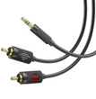 Cable de Audio HOCO UPA28 AUX RCA Estéreo Negro