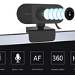 Cámara Web HD 1080p USB Plug & Play Negra