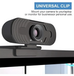 Cámara Web HD 1080p USB Plug & Play Negra