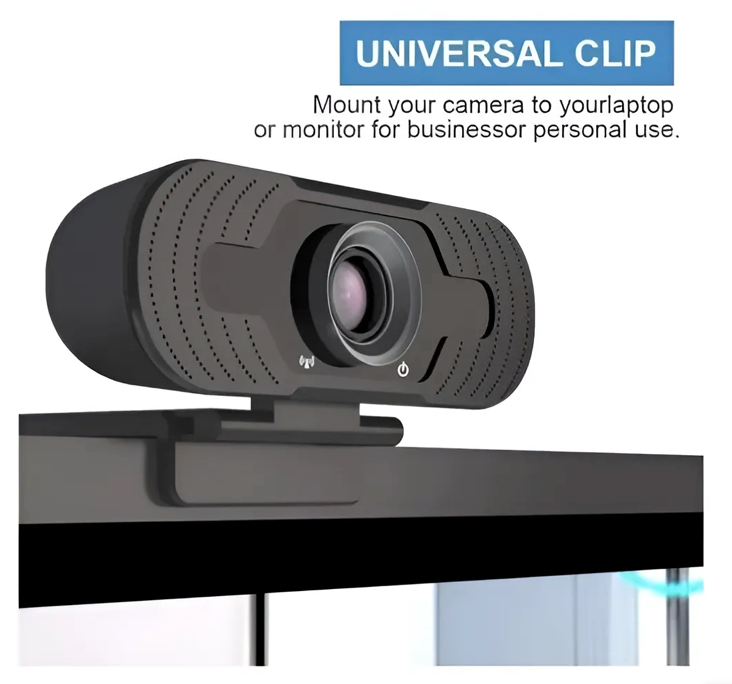 Cámara Web HD 1080p USB Plug & Play Negra