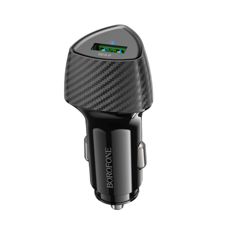 Cargador Auto 18W QC3 Borofone USB Z31 Negro