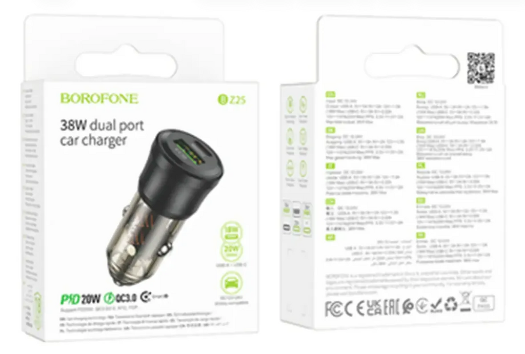 Cargador Auto Borofone BZ23 38W USB USB-C