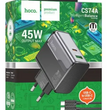Cargador Hoco CS74A 45W USB-C Carga Rápida con Cable