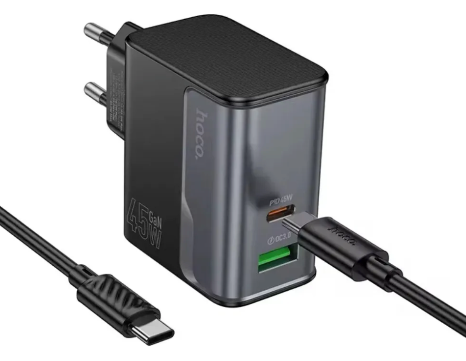 Cargador Hoco CS74A 45W USB-C Carga Rápida con Cable
