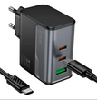 Cargador Hoco CS75A 70W USB-C con Cable Negro