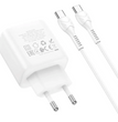 Cargador Hoco DC68 25W USB-C con Cable Blanco