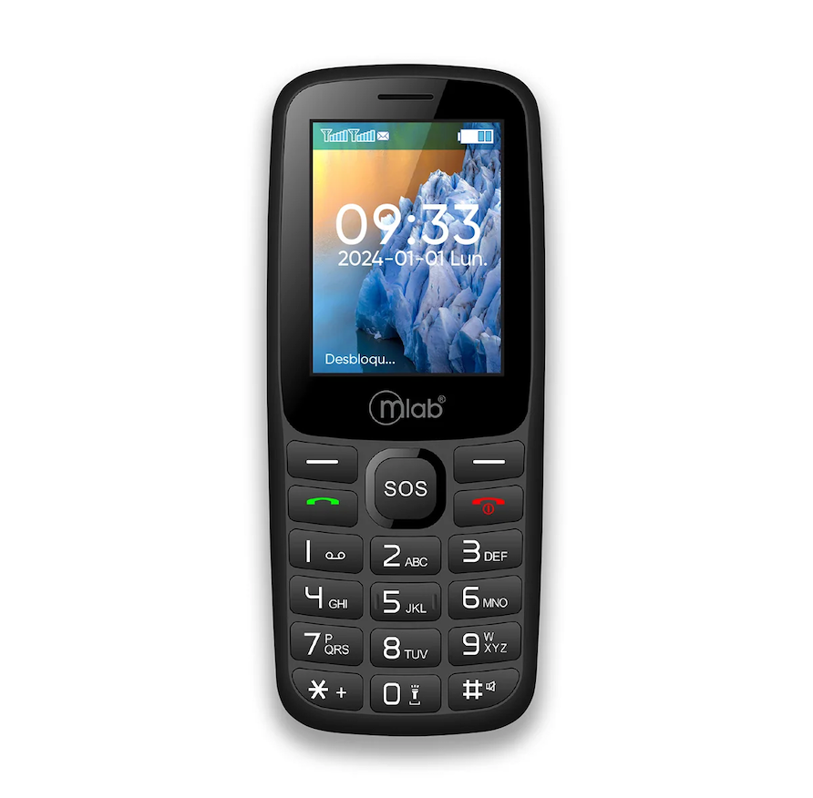 Celular Adulto Mayor Mlab 9387 Dual SIM Negro