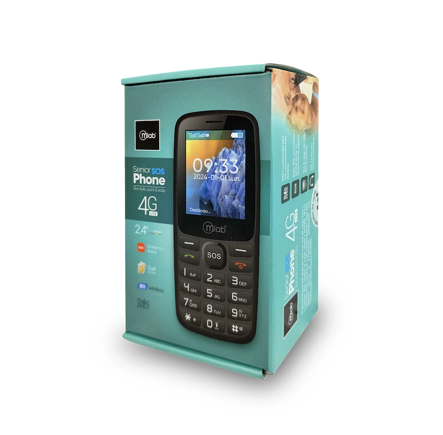 Celular Adulto Mayor Mlab 9387 Dual SIM Negro