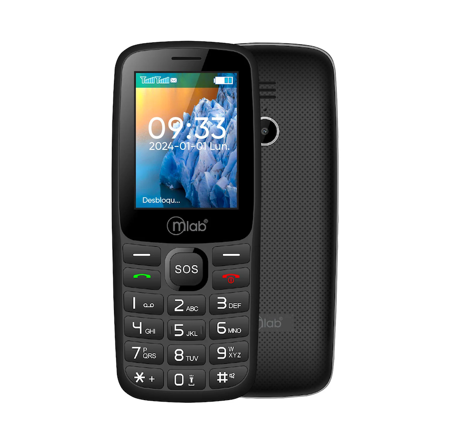 Celular Adulto Mayor Mlab 9387 Dual SIM Negro