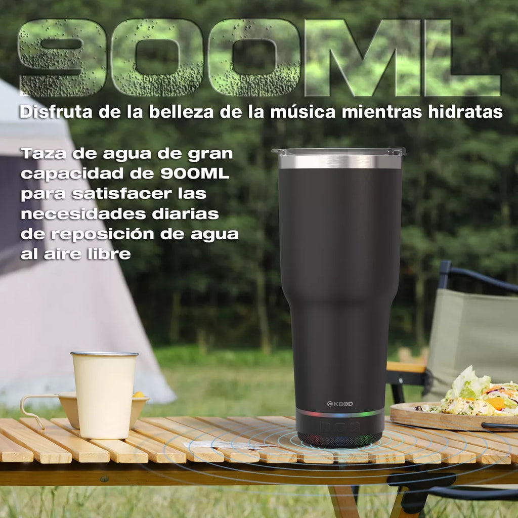 Vaso Termico Frio Caliente 900ml con parlante bluetooth