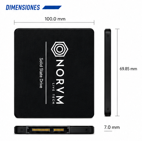 Disco SSD 256GB SATA III 2.5 NORVM N900